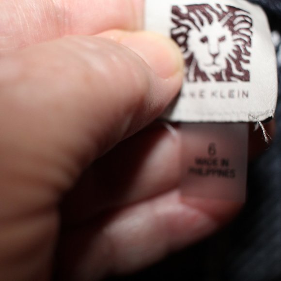 Anne Klein Navy Polka Dot Pull On Knit Crop Pants Size 6 - Picture 6 of 9